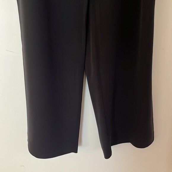 🖤 Vintage Louben Women’s Black 100% Silk Wide-Leg High-Waisted Trousers - Picture 6 of 9